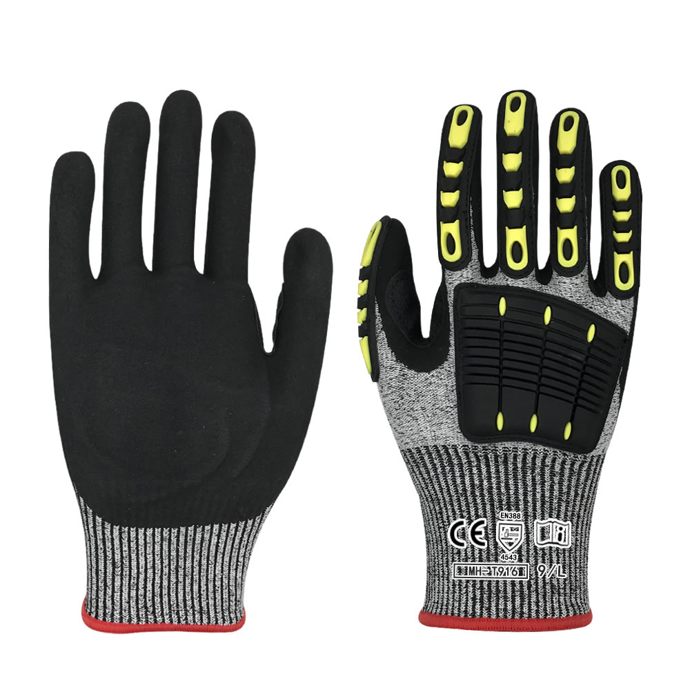 HPPE anti cutting and shockproof gloves